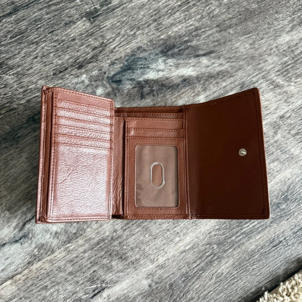 RFID Blocking Women's Leather Trifold Wallet